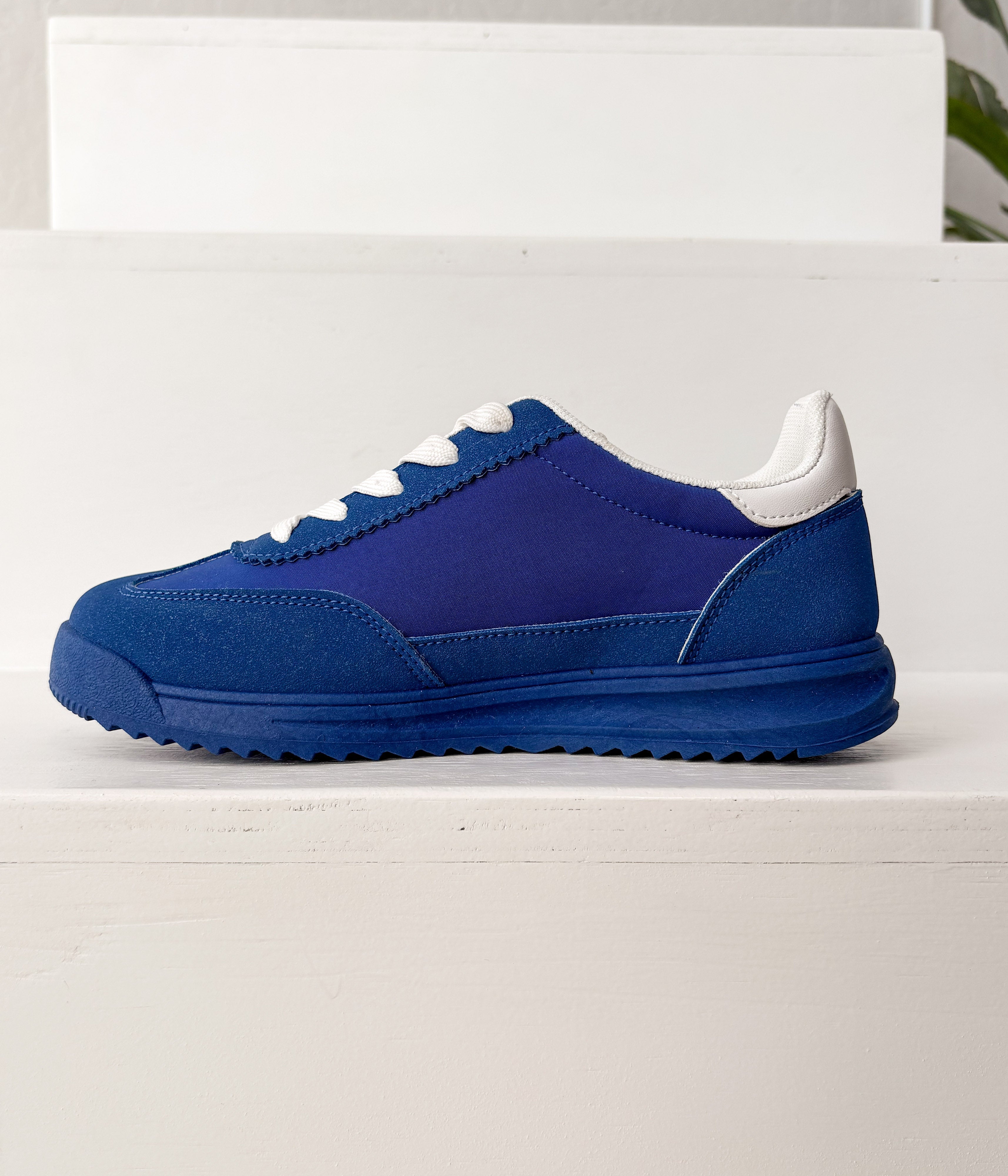 Tokyo Dual Stripe Sneakers Blue White Sole Casual Style Naughty Monkey